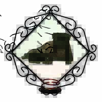 Pug Dog and Puppy Wrought Iron Wall Art Candle Holder