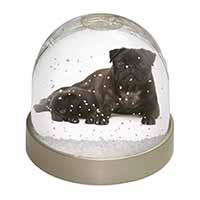 Pug Dog and Puppy Snow Globe Photo Waterball