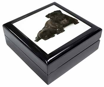 Pug Dog and Puppy Keepsake/Jewellery Box