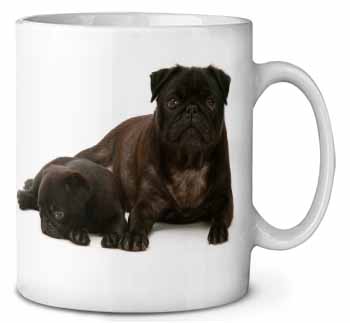 Pug Dog and Puppy Ceramic 10oz Coffee Mug/Tea Cup