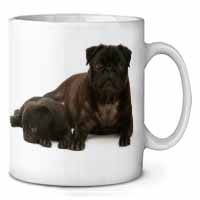 Pug Dog and Puppy Ceramic 10oz Coffee Mug/Tea Cup