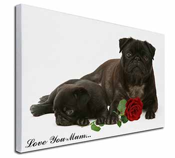 Black Pugs+Rose 