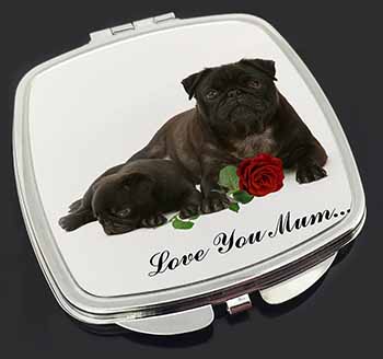 Black Pugs+Rose 