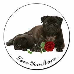 Black Pugs+Rose 