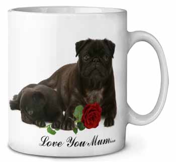 Black Pugs+Rose 