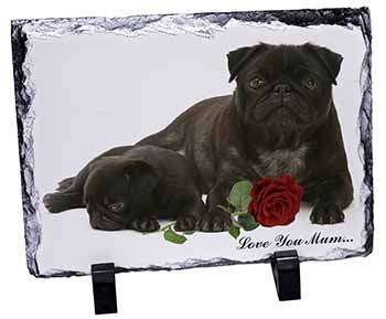 Black Pugs+Rose 