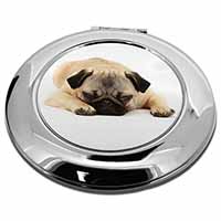 Pug Dog Make-Up Round Compact Mirror