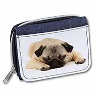 Pug Dog Unisex Denim Purse Wallet