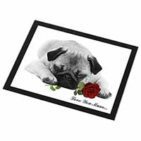 Pug (B+W) with Rose 