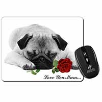 Pug (B+W) with Rose 