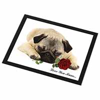 Fawn Pug with Rose 