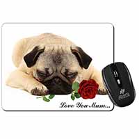 Fawn Pug with Rose 