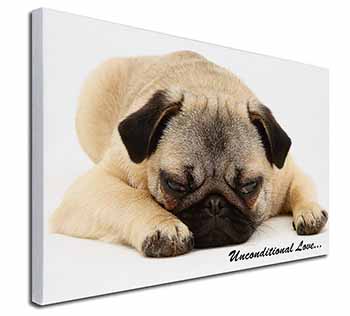 Pug Dog-With Love Canvas X-Large 30"x20" Wall Art Print