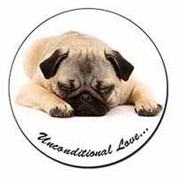 Pug Dog-With Love Fridge Magnet Printed Full Colour