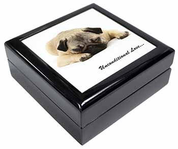 Pug Dog-With Love Keepsake/Jewellery Box