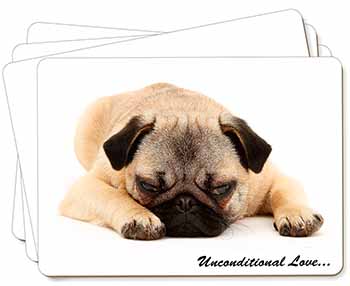 Pug Dog-With Love Picture Placemats in Gift Box