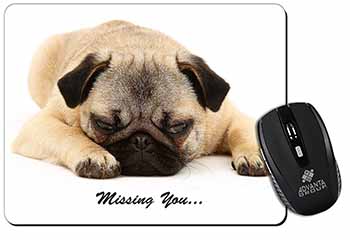 Pug Dog " Missing You " Sentiment Computer Mouse Mat