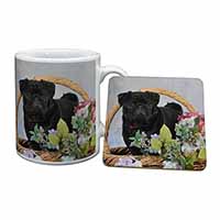 Black Pug Dog Mug and Coaster Set - Advanta Group®