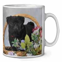 Black Pug Dog Ceramic 10oz Coffee Mug/Tea Cup Printed Full Colour - Advanta Group®