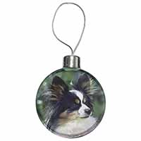 Papillon Dog Christmas Bauble