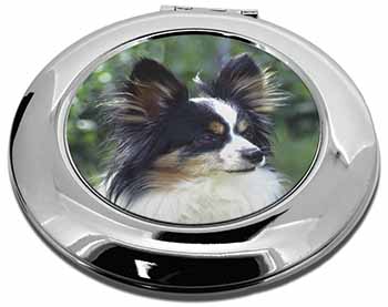 Papillon Dog Make-Up Round Compact Mirror