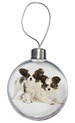 Papillon Dogs Christmas Bauble