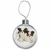 Papillon Dogs Christmas Bauble