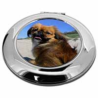 Pekingese Dog Make-Up Round Compact Mirror