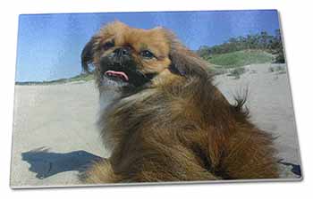 Large Glass Cutting Chopping Board Pekingese Dog