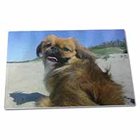 Large Glass Cutting Chopping Board Pekingese Dog