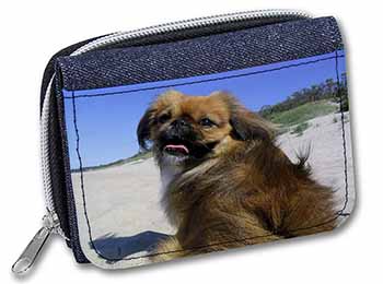 Pekingese Dog Unisex Denim Purse Wallet