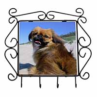 Pekingese Dog Wrought Iron Key Holder Hooks