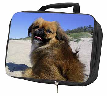 Pekingese Dog Black Insulated School Lunch Box/Picnic Bag