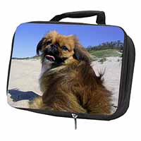 Pekingese Dog Black Insulated School Lunch Box/Picnic Bag