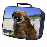 Pekingese Dog Navy Insulated School Lunch Box/Picnic Bag