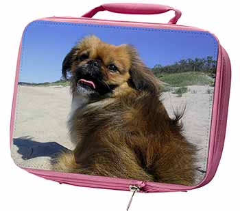 Pekingese Dog Insulated Pink School Lunch Box/Picnic Bag