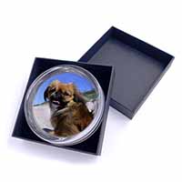 Pekingese Dog Glass Paperweight in Gift Box