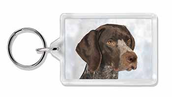 German Pointer Dog Photo Keyring printed full colour