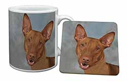 Pharaoh Hound Dog Mug and Coaster Set