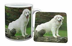 Pyrenean Mountain Dog Mug and Coaster Set