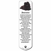 Black Pomeranian Dog Bookmark, Book mark, Printed full colour