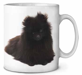 Black Pomeranian Dog Ceramic 10oz Coffee Mug/Tea Cup