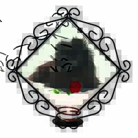 Pomeranian Dog with Red Rose Wrought Iron Wall Art Candle Holder
