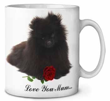 Pomeranian Dog+Rose 