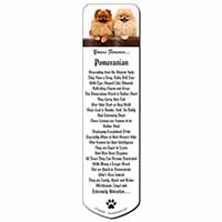 Pomeranian Dogs Bookmark, Book mark, Printed full colour