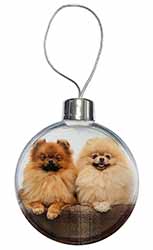 Pomeranian Dogs Christmas Bauble