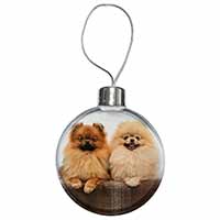 Pomeranian Dogs Christmas Bauble