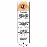 Cream Pomeranian Dog Bookmark, Book mark, Printed full colour