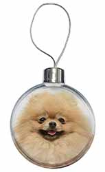Cream Pomeranian Dog Christmas Bauble