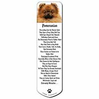 Pomeranian Dog Bookmark, Book mark, Printed full colour
